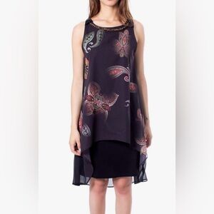 Desigual Black and Red Paisley Dress